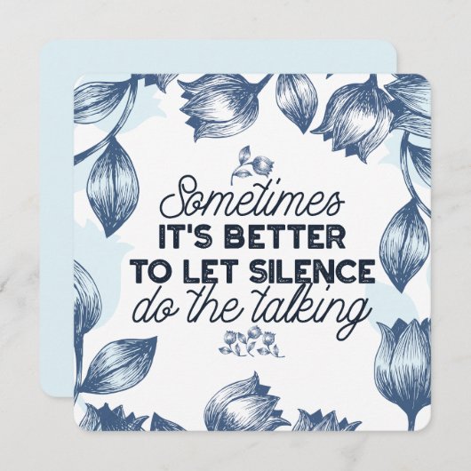 無音力 – 感動的引用文 シーズンカード (正面/裏面)