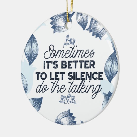 無音力 – 感動的引用文 セラミックオーナメント (左)