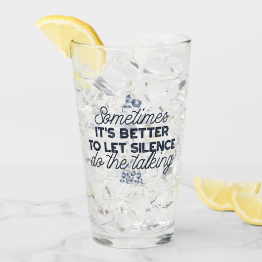 無音力 – 感動的引用文 タンブラーグラス (アイス正面)