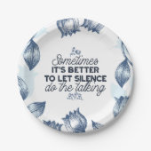 無音力 – 感動的引用文 ペーパープレート (正面)