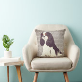 無頓着なチャールズ王スパニエル犬のイラストレーションの枕 クッション (椅子)