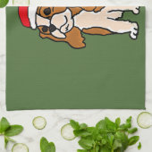 無頓着なチャールズ王スパニエル犬のクリスマスの芸術 キッチンタオル (折り畳み)