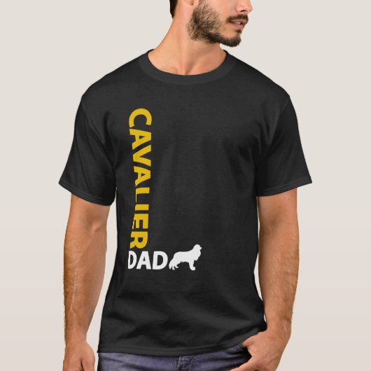無頓着なチャールズ王スパニエル犬のパパ Tシャツ (正面)