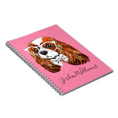 無頓着なチャールズ王スパニエル犬のポートレート|はあなたの加えます ノートブック (右側)