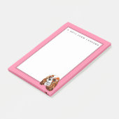 無頓着なチャールズ王スパニエル犬のポートレート|はあなたの加えます ポストイット (アングル)