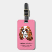 無頓着なチャールズ王スパニエル犬のポートレート|はあなたの加えます ラゲッジタグ (正面縦)