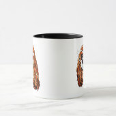 無頓着なチャールズ王スパニエル犬のポートレート マグカップ (中央)