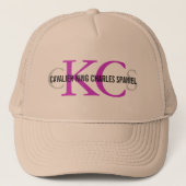 無頓着なチャールズ王スパニエル犬のモノグラムのデザイン キャップ (正面)