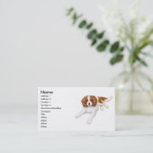 無頓着なチャールズ王スパニエル犬の名刺 名刺 (スタンド正面)