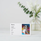 無頓着なチャールズ王スパニエル犬の名刺 名刺 (スタンド正面)