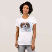 無頓着なチャールズ王スパニエル犬の子犬 Tシャツ (正面フル)