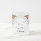 無頓着なチャールズ王スパニエル犬の曇らされたマグ フロストグラスマグカップ (中央)