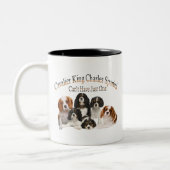 無頓着なチャールズ王スパニエル犬はちょうど1つを有することができません ツートーンマグカップ (左)