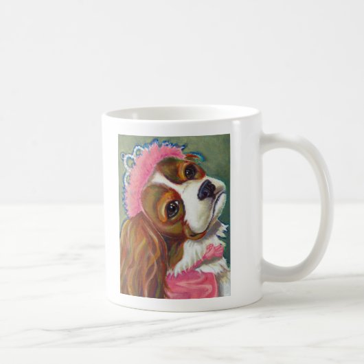 無頓着なチャールズ王スパニエル犬犬のプリンセスの芸術 コーヒーマグカップ (右)