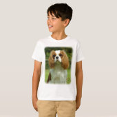 無頓着なチャールズ王スパニエル犬9J002D-08 Tシャツ (正面フル)