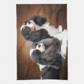 無頓着なチャールズ王スパニエル犬 キッチンタオル (縦)