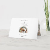 無頓着なチャールズ王スパニエル犬 サンキューカード (裏面)