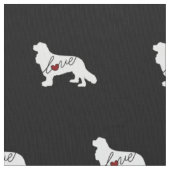無頓着なチャールズ王スパニエル犬 ファブリック (クローズアップ)