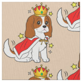 無頓着なチャールズ王スパニエル犬 ファブリック (クローズアップ)
