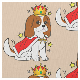 無頓着なチャールズ王スパニエル犬 ファブリック