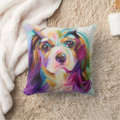 無頓着な芸術の枕-ターコイズの背部 クッション (ブランケット)