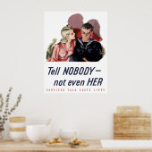 無頓着な話は命を奪う – -第2次世界大戦 ポスター (キッチン)