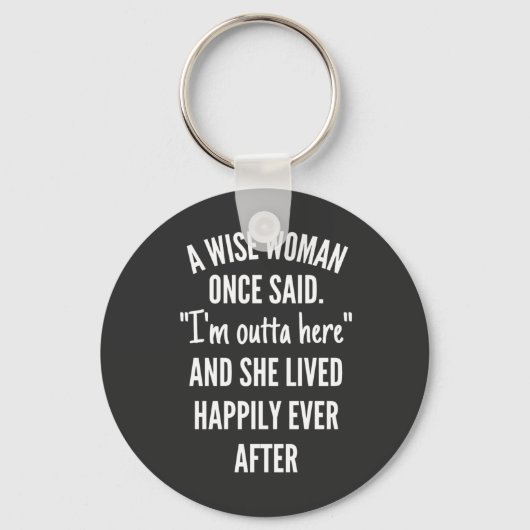 無題のデザイン私はアウトタだと言った賢い女性 キーホルダー (正面)