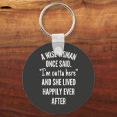 無題のデザイン私はアウトタだと言った賢い女性 キーホルダー (正面)