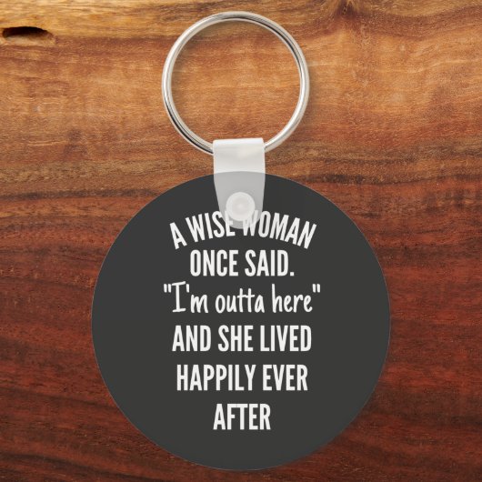 無題のデザイン私はアウトタだと言った賢い女性 キーホルダー (正面)