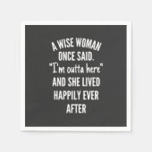 無題のデザイン私はアウトタだと言った賢い女性 スタンダードカクテルナプキン (正面)