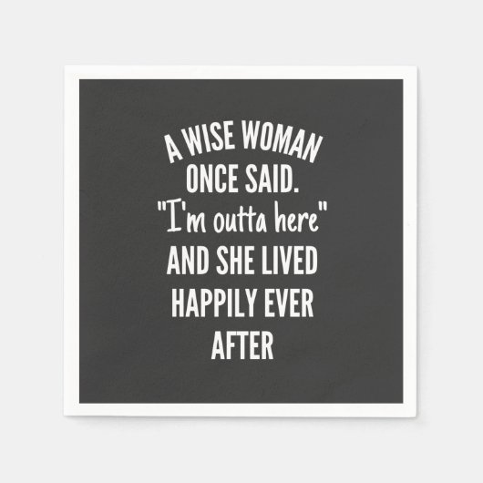 無題のデザイン私はアウトタだと言った賢い女性 スタンダードカクテルナプキン (正面)