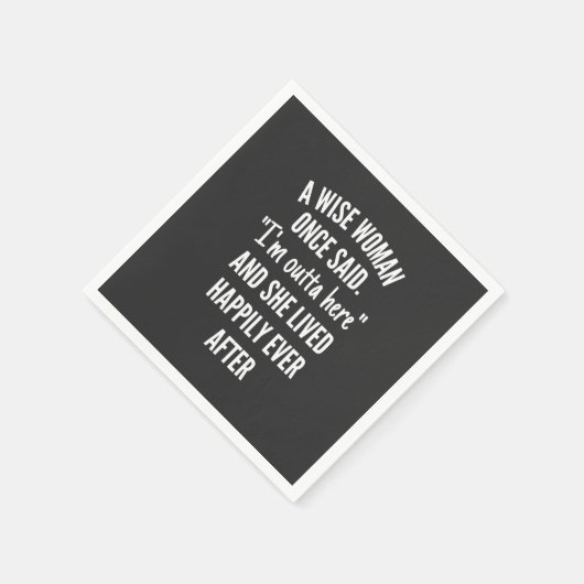 無題のデザイン私はアウトタだと言った賢い女性 スタンダードカクテルナプキン (角)