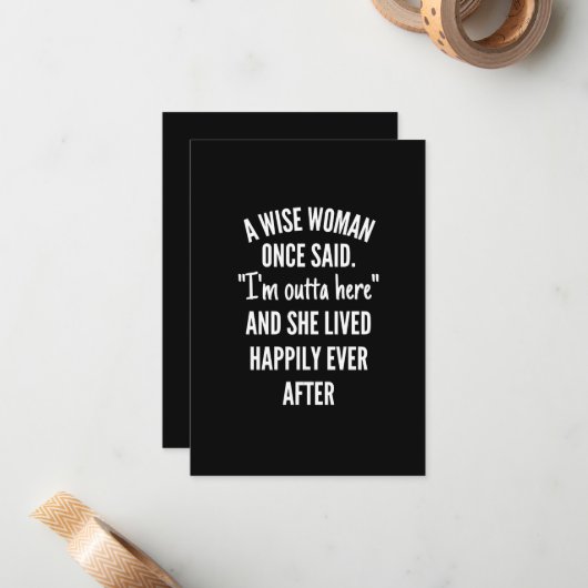 無題のデザイン私はアウトタだと言った賢い女性 ノートカード (正面/裏面インサイチュ)