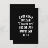 無題のデザイン私はアウトタだと言った賢い女性 ノートカード (正面/裏面)