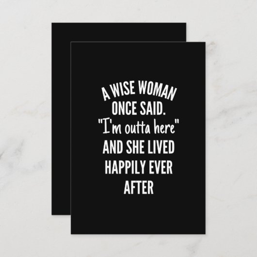 無題のデザイン私はアウトタだと言った賢い女性 ノートカード (正面/裏面)