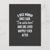 無題のデザイン私はアウトタだと言った賢い女性 ポストカード (正面)