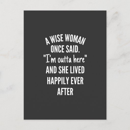 無題のデザイン私はアウトタだと言った賢い女性 ポストカード (正面)