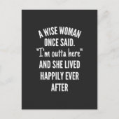 無題のデザイン賢い女性が俺は出て行けと言った事があった シーズンポストカード (正面)