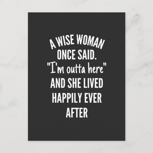 無題のデザイン賢い女性が俺は出て行けと言った事があった シーズンポストカード (正面)