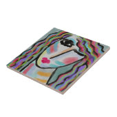 無題の抽象芸術ポートレートの女性 タイル (側面)