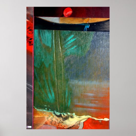 無題の木製モザイク ポスター (正面)