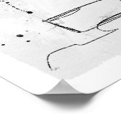 無題の紙上の作品 ポスター (角)