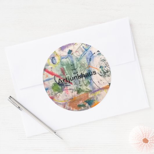 無題ファンタジー抽象芸術ハンカマーアルツンクハウスアート ラウンドシール (封筒)