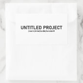 無題プロジェクト – オーディオセッショングリッチティーV1 長方形シール (バッグ)