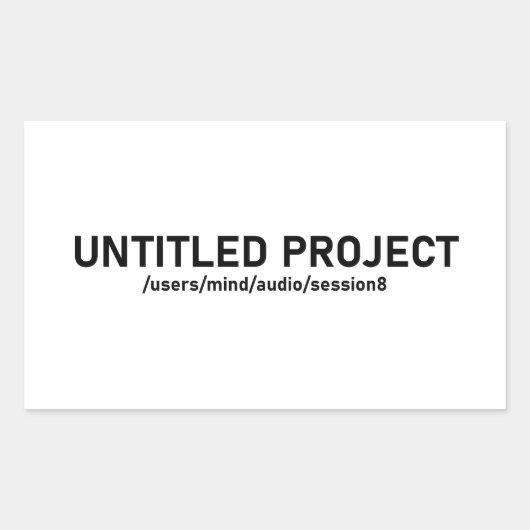 無題プロジェクト – オーディオセッショングリッチティーV1 長方形シール (正面)