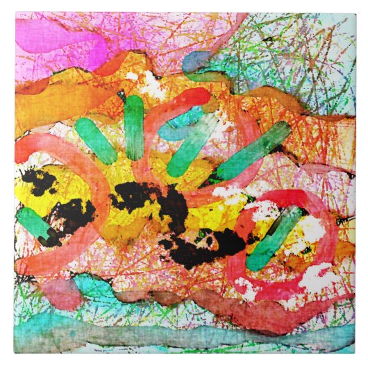 無題抽象芸術デジ絵画タル2 タイル (正面)