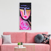 無題抽象芸術絵画デジタルの女性 キャンバスプリント (インサイチュ (リビング))
