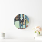 無題(キャンバス上の油) ラウンド壁時計 (ホーム)
