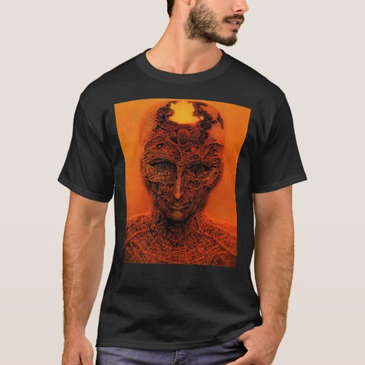 無題(皮膚の後ろ) by Zdisswaw Beksinski Tシャツ (正面)