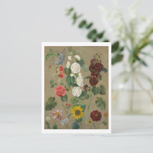 無題(花) (油ボード) ポストカード (スタンド正面)